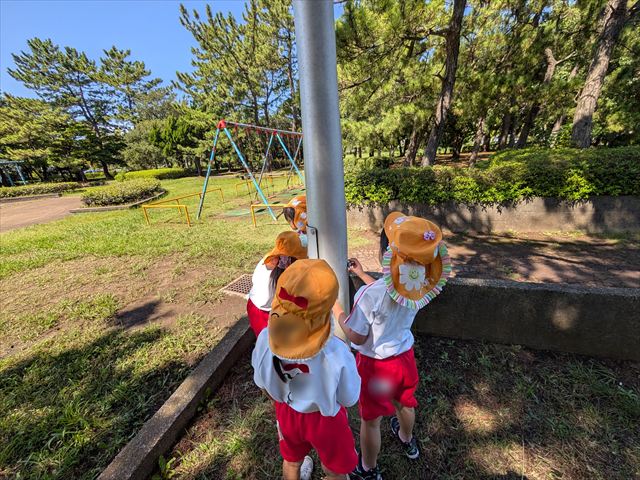真砂公園に「磁石につくもの」をさがしにいきました。